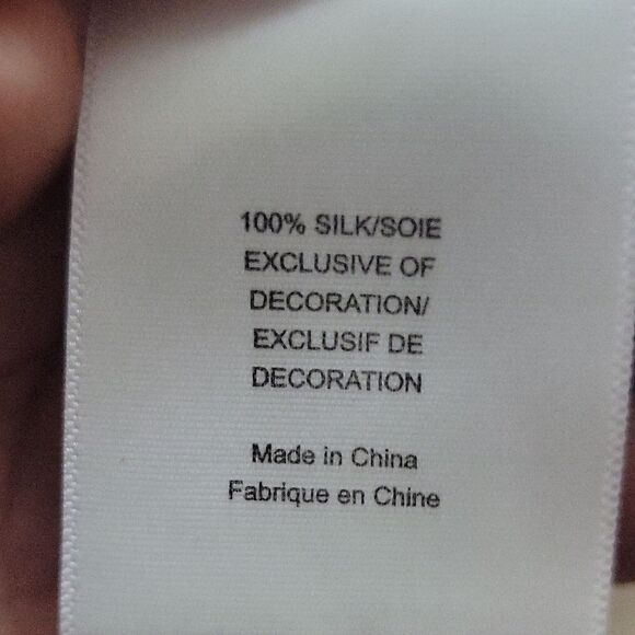 Tory Burch Cream Button Down Mandarin Collar Top Size 6 - Picture 11 of 11